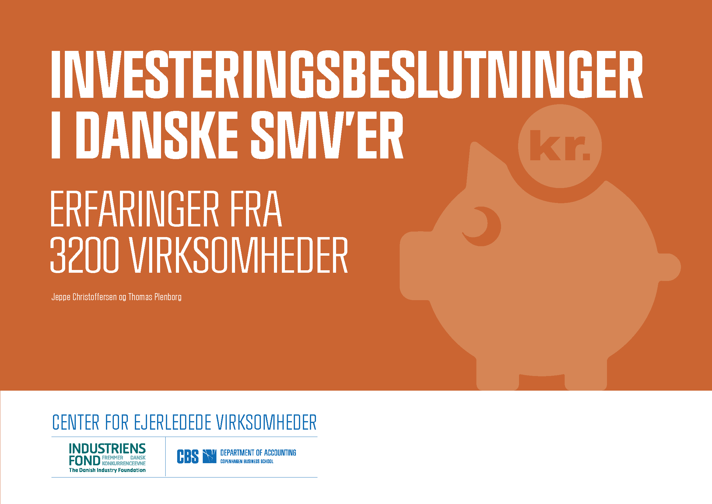Billede af forsiden til rapporten: Investeringsbeslutninger i danske SMV'er