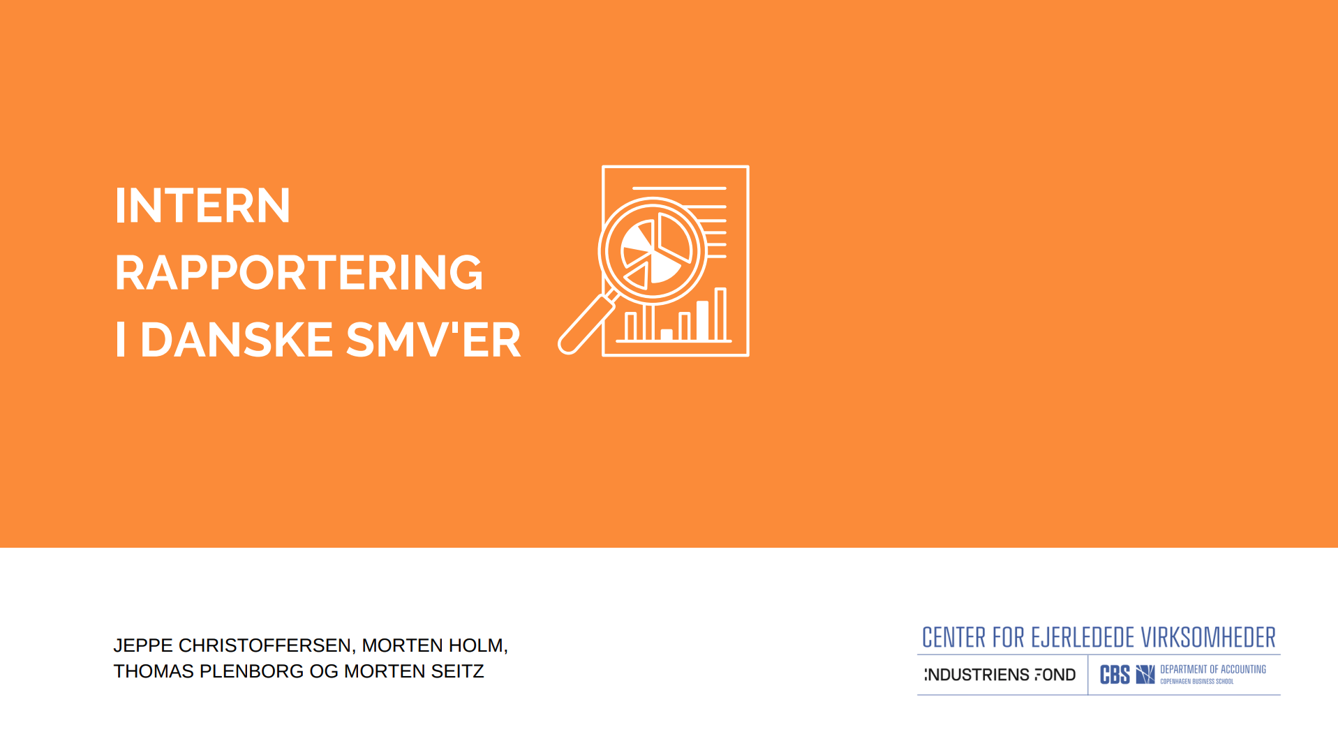 Billede af forsiden til rapporten: Finansiering for ejerledere