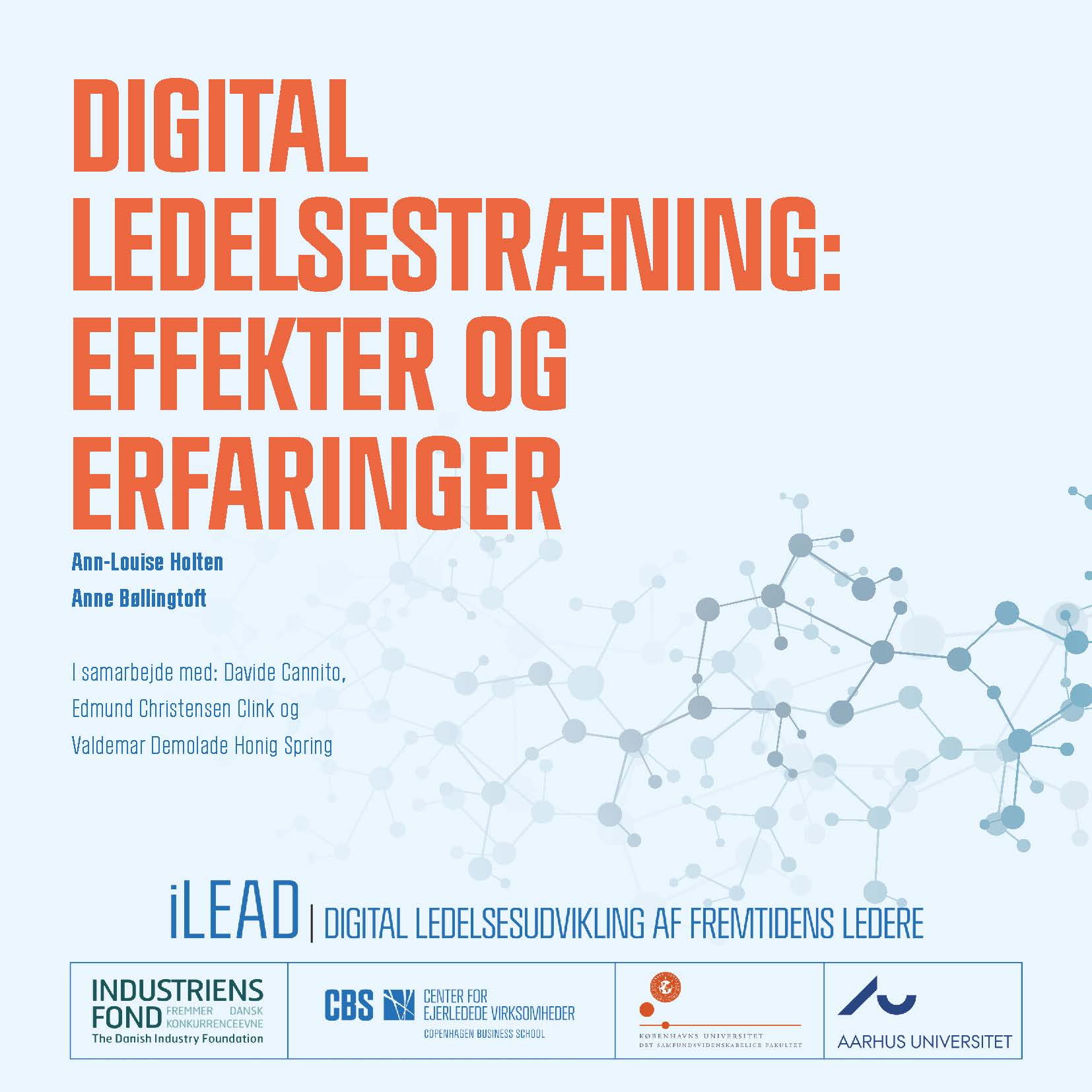 Billede af forsiden til rapporten: Digital ledelsestræning - effekter og erfaringen