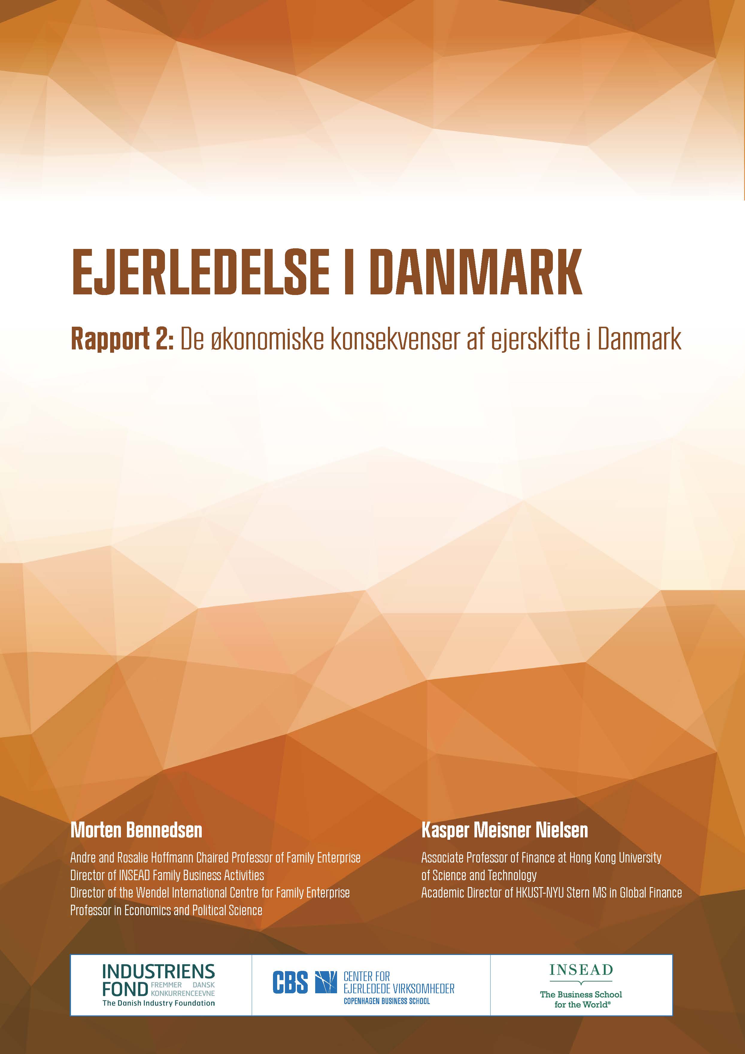Billede af forsiden til rapporten: De økonomiske konsekvenser af ejerskifte i Danmark