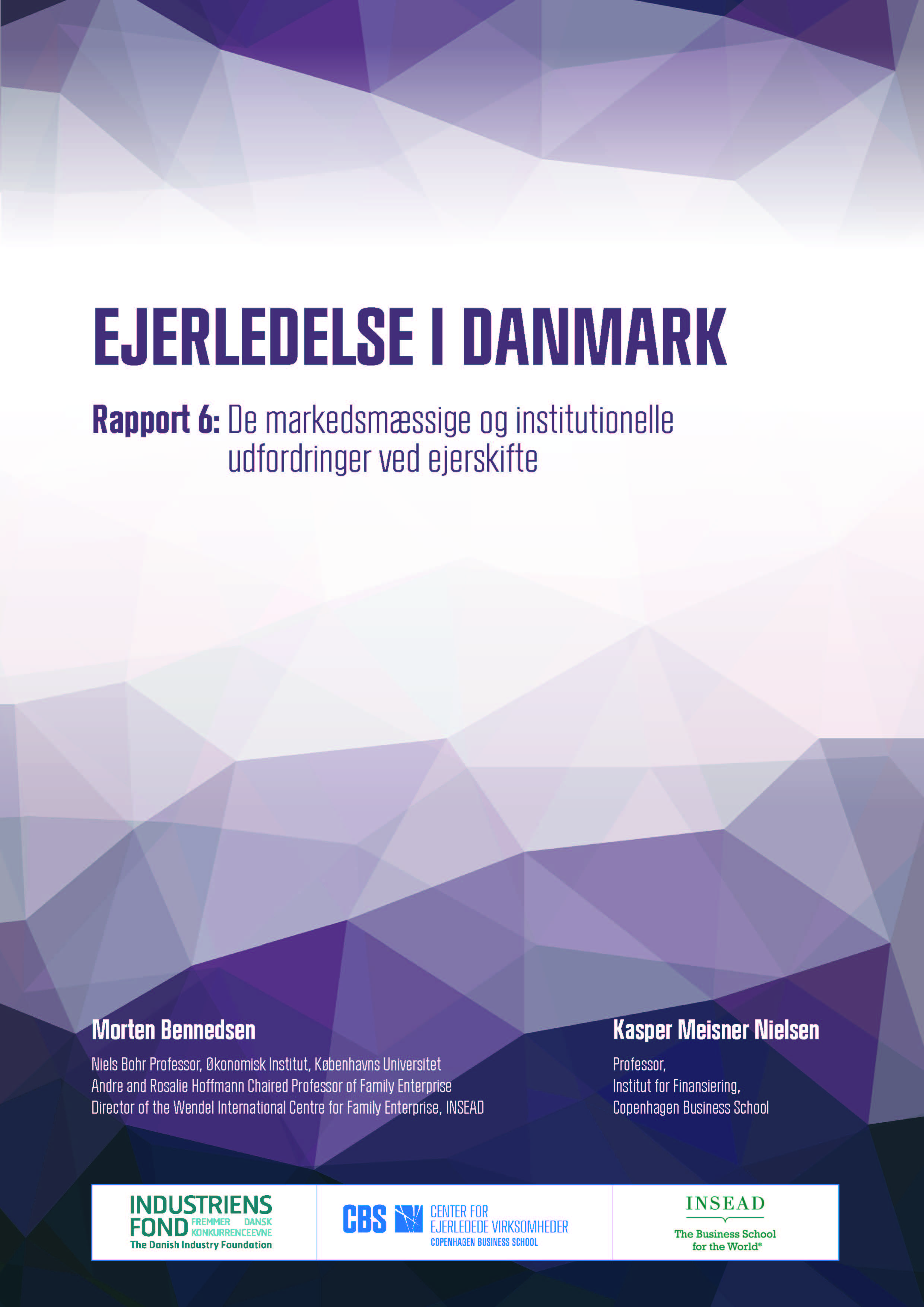 Billede af forsiden til rapporten: De markedsmæssige og institutionelle udfordringer ved ejerskifte